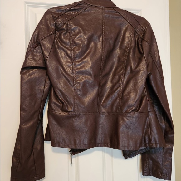 Apt. 9 Women's Brown Leather Jacket - Picture 2 of 3